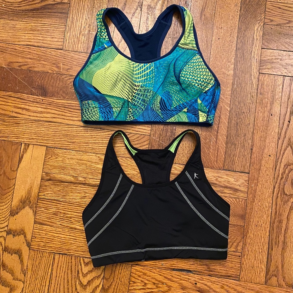 2 pieces work out performance athletic tops gym